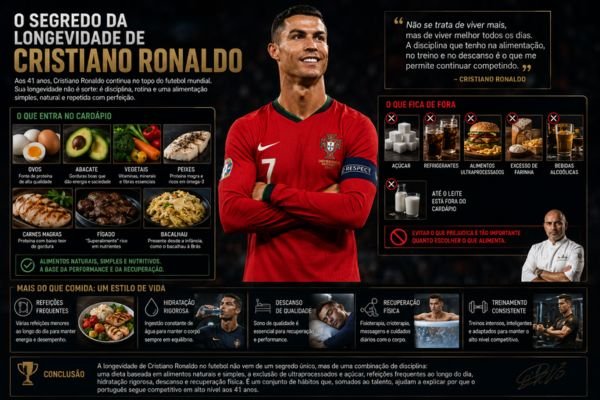 A dieta de Cristiano Ronaldo aos 41 anos